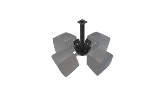 Ecler PCS124 ceiling cluster accessory with eMOTUS5ODBK lr